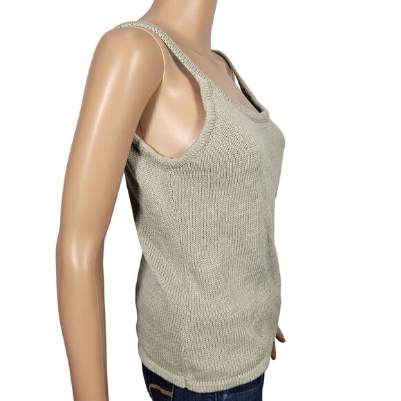 Valerie Stevens Petites Women's 100% Cotton Neutral Knit Tank Top in a Size PL - Picture 5 of 12